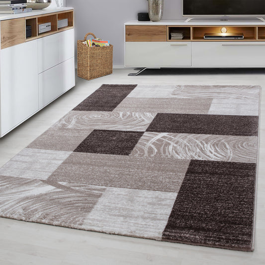 AY YILDIZ Kurzflor-Teppich PARMA 9220 Braun