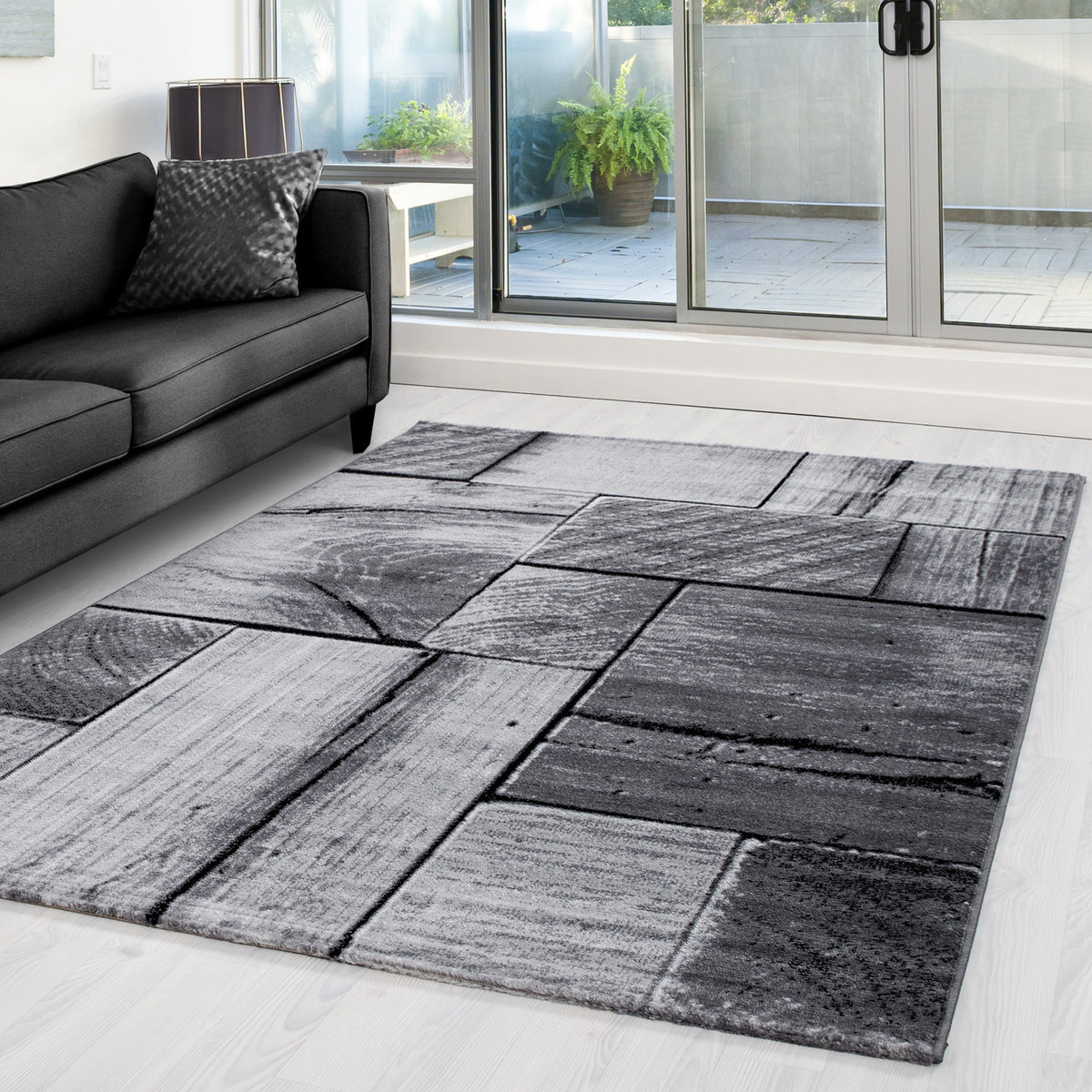 AY YILDIZ Kurzflor-Teppich PARMA 9260 Schwarz