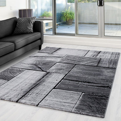 AY YILDIZ Kurzflor-Teppich PARMA 9260 Schwarz