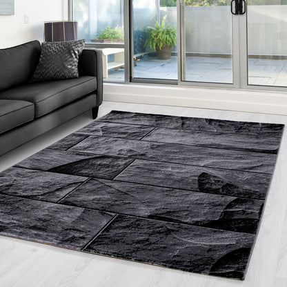 AY YILDIZ Kurzflor-Teppich PARMA 9250 Schwarz