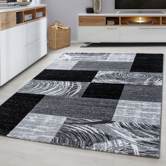AY YILDIZ Kurzflor-Teppich PARMA 9220 Schwarz