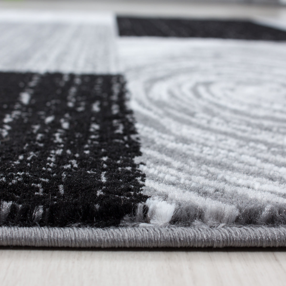 AY YILDIZ Kurzflor-Teppich PARMA 9220 Schwarz