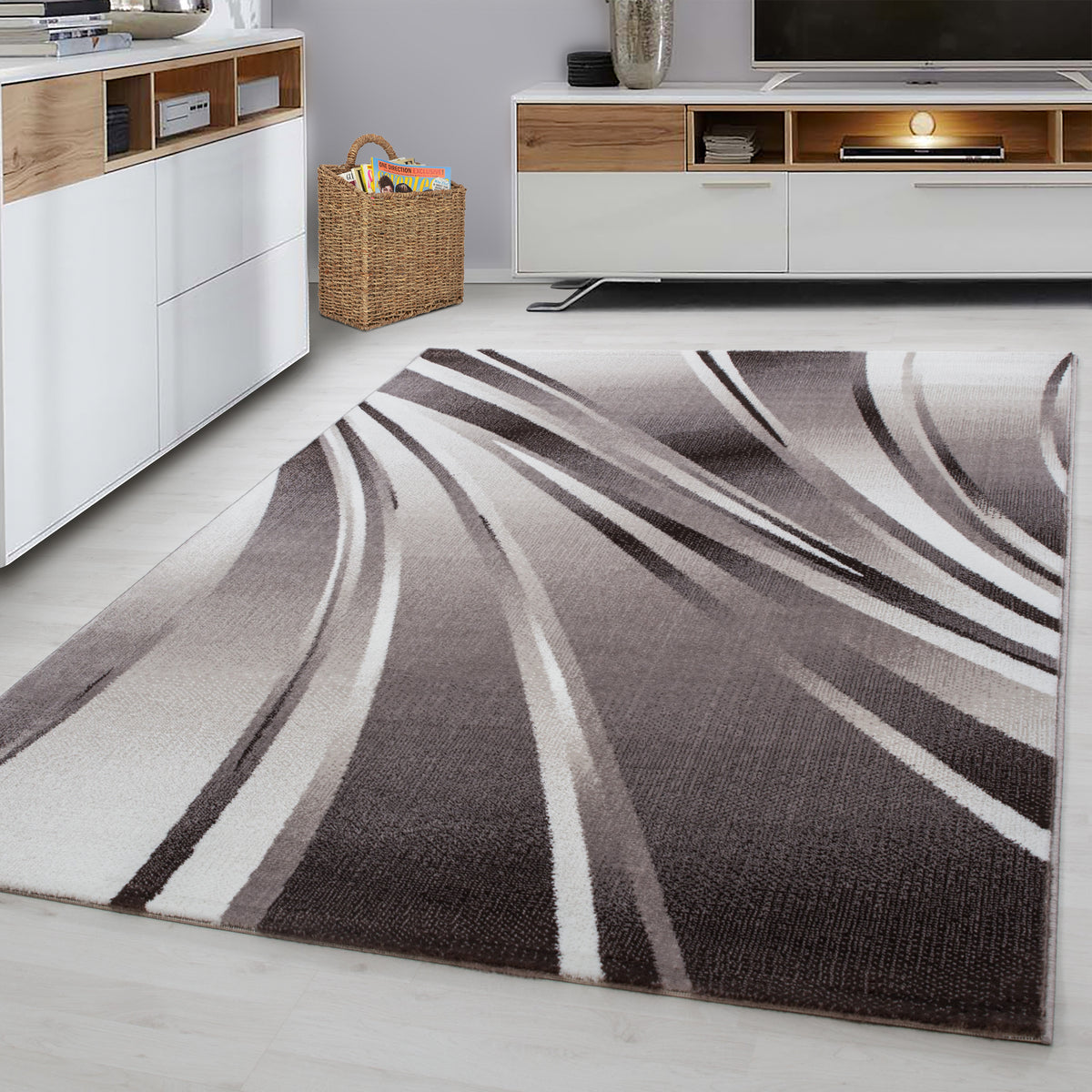 AY YILDIZ Kurzflor-Teppich PARMA 9210 Braun