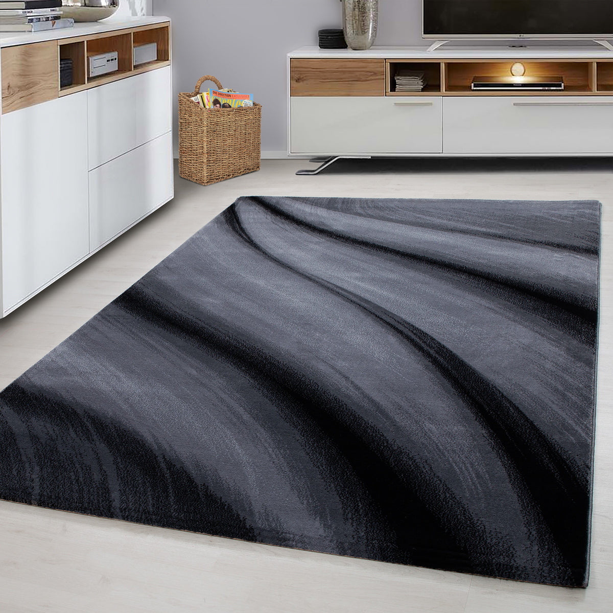 AY YILDIZ Kurzflor-Teppich MIAMI 6630 Schwarz