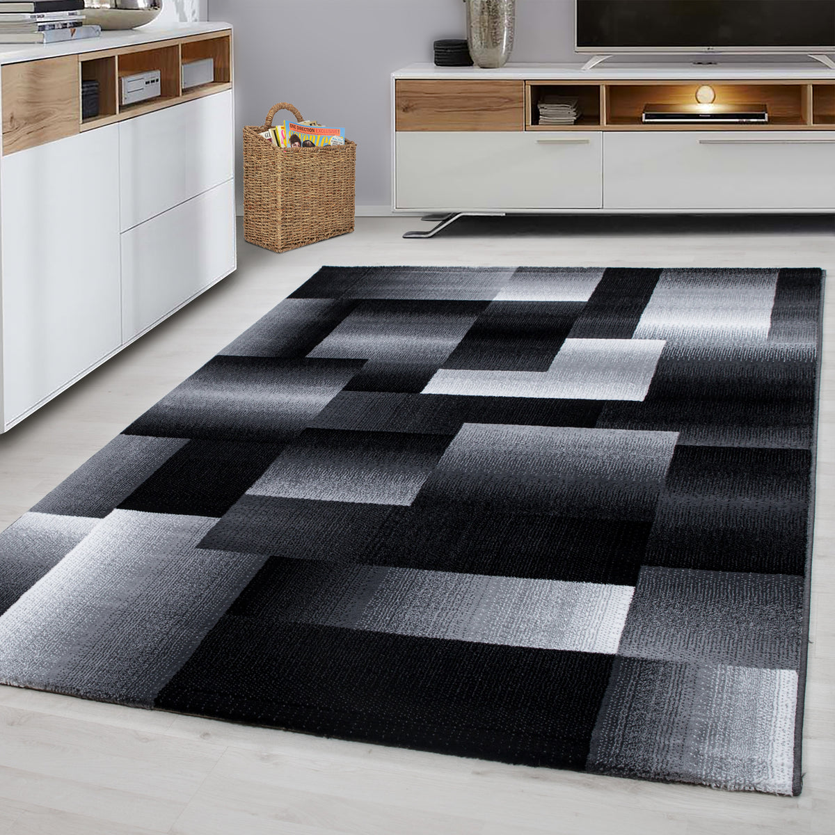 AY YILDIZ Kurzflor-Teppich MIAMI 6560 Schwarz